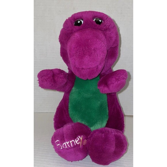 Vintage Barney The Dinosaur 13” Plush 1992 Lyons Group Purple Stuffed Animal Toy - Picture 9 of 9